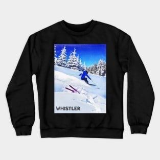 Whistler ski mountains retro vintage skiing 90's Crewneck Sweatshirt